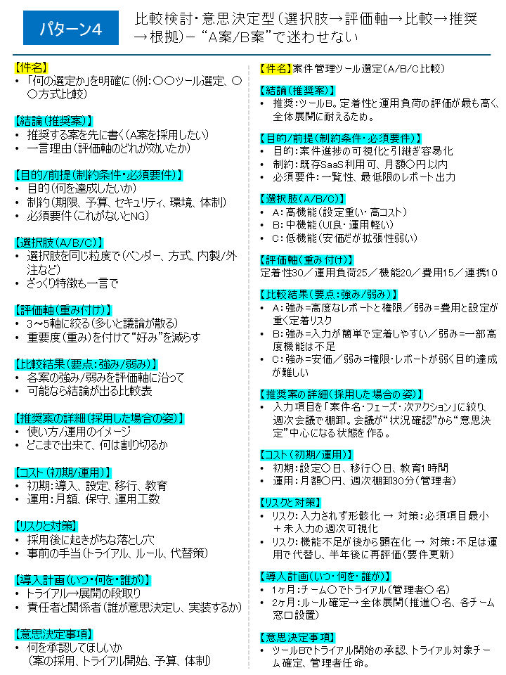 資料骨子サンプル　パターン4